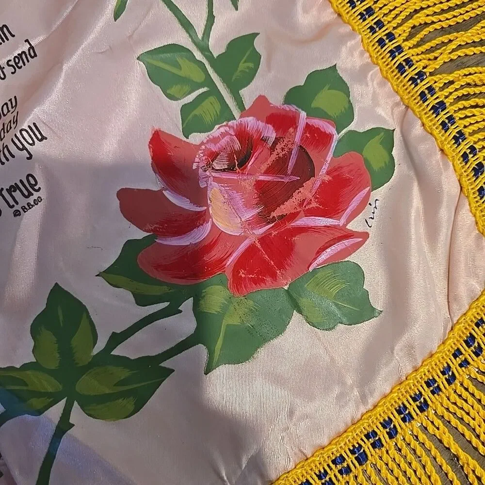 WWII Satin PX Sweetheart Pillow Case US Army Air Forces Gulfport Mississippi